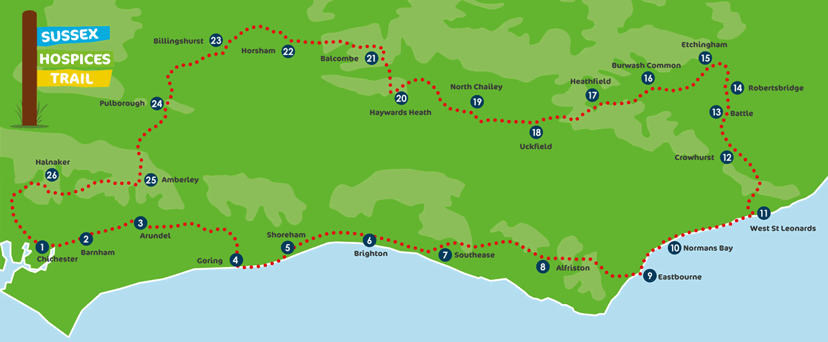 map of the Hospice Trail